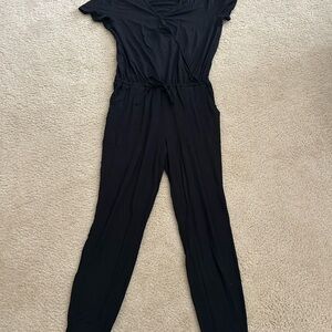 Grace & Lace Black Jumpsuit with Elastic Waist